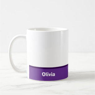 Minimalist Modern Stripe Name or Monogram Coffee Mug