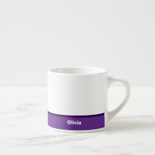 Minimalist Modern Stripe Name or Monogram Espresso Cup