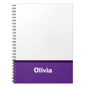 Minimalist Modern Stripe Name or Monogram Notebook