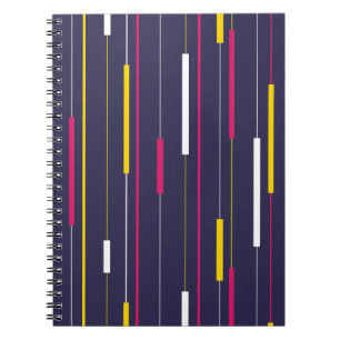 Minimalist Modern Stripes Spiral Notebook