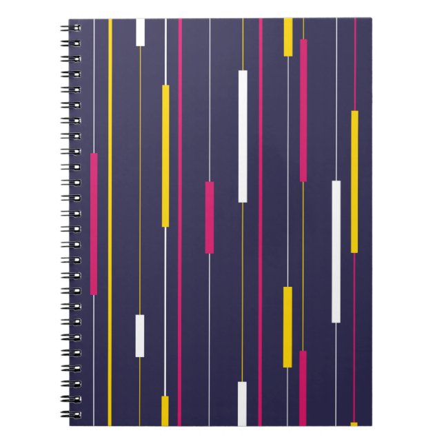 Minimalist Modern Stripes Spiral Notebook (Front)