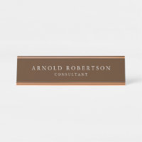 Minimalist Modern Stylish Brown Professional