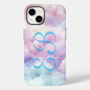 Minimalist Modern Stylish Cloud Custom Monogram Case-Mate iPhone 14 Case