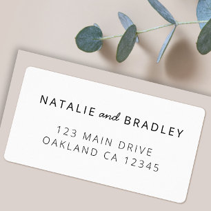 Minimalist Modern   Stylish Simple Wedding Label