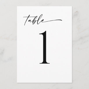 Minimalist Modern Table Number