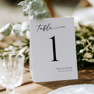 Minimalist Modern Table Number