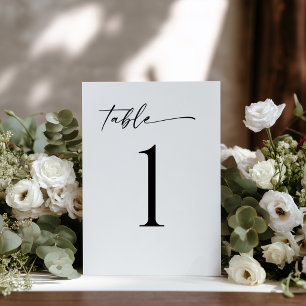Minimalist Modern Table Number