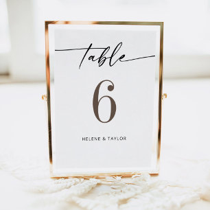 Minimalist Modern Table Number