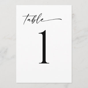 Minimalist Modern Table Number