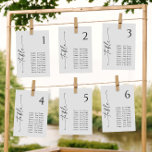 Minimalist Modern Table Number Seating Chart Cards<br><div class="desc">For further customisation,  please click the "customise further" link and use our design tool to modify this template. 
 If you need help or matching items,  please contact me.</div>