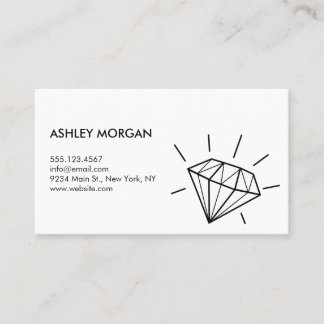 Minimalist modern template jeweller jewellery sell business card