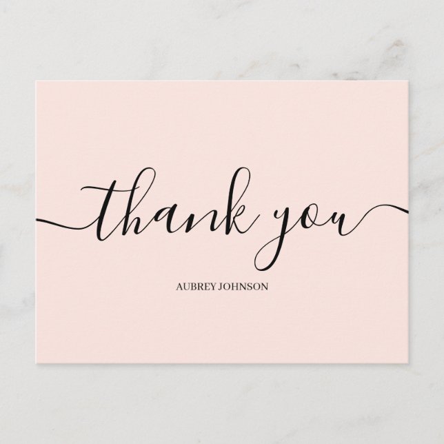 Minimalist Modern Thank You Postcard (Front)
