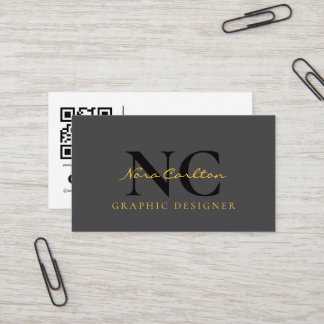 Minimalist Modern Typography Black Business Card