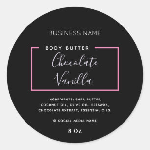 Minimalist modern typography black  product label