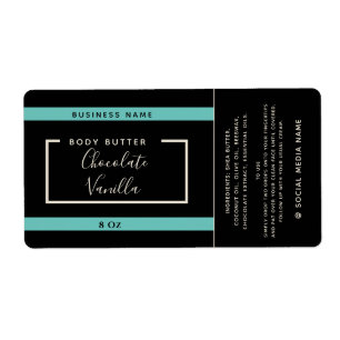 Minimalist modern typography black product label