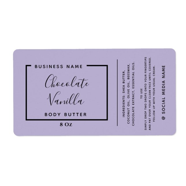 Minimalist modern typography lavender  product (Front)