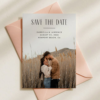 Minimalist Modern Typography Save the Date 1-Photo