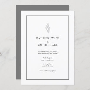 Minimalist Modern Typography Wedding Invitation