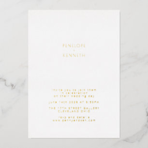 Minimalist Modern Vintage Elegant Wedding Gold
