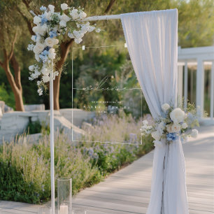 Minimalist Modern Wedding Acrylic Welcome Sign