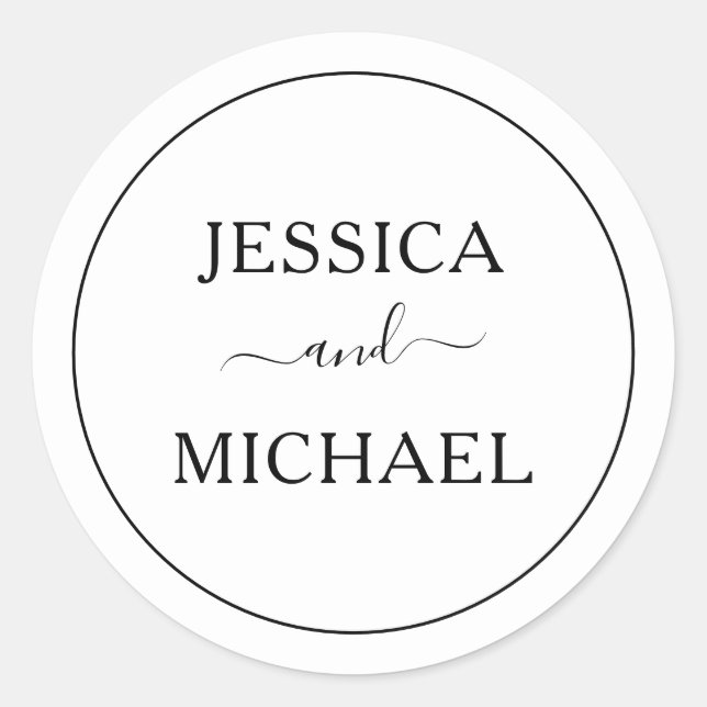 Minimalist Modern Wedding Envelope Seal (Front)