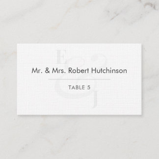 Minimalist Modern Wedding | Flat Table Seating Place Card