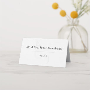 Minimalist Modern Wedding Folded Seating Tent Place Card