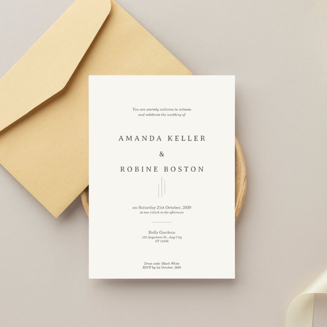 Minimalist Modern Wedding Invitation (Creator Uploaded)