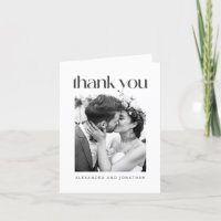 Minimalist Modern Wedding Photo Folded Blank