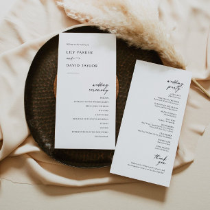 Minimalist Modern Wedding Program