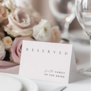 Minimalist Modern Wedding Reserved Sign  Card