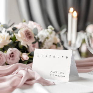 Minimalist Modern Wedding Reserved Sign  Card