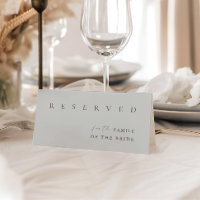 Minimalist Modern Wedding Reserved Table Tent Sign