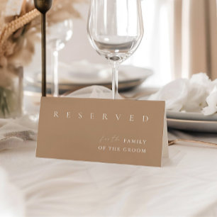 Minimalist Modern Wedding Reserved Table Tent Sign