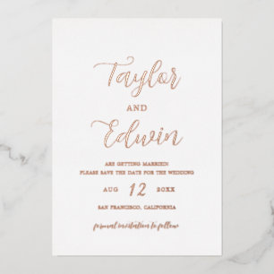 Minimalist Modern Wedding Save the Date