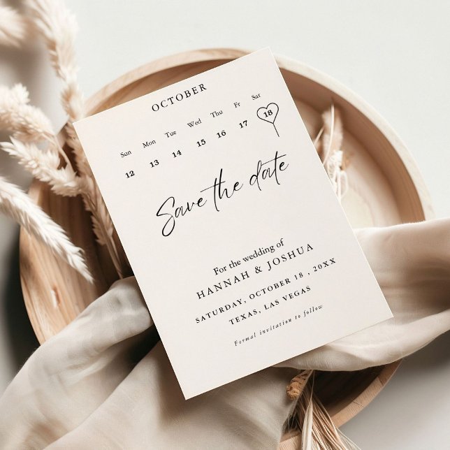 Minimalist Modern Wedding Save The Date (Creator Uploaded)