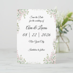 Minimalist Modern Wedding Save the Date Card