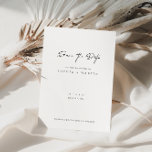 Minimalist Modern Wedding Save the Date Card<br><div class="desc">Designed to coordinate with for the «Modern Classic» Wedding Invitation Collection. To change details,  click «Personalize». View the collection link on this page to see all of the matching items in this beautiful design or see the collection here: https://bit.ly/3rQMpxU</div>