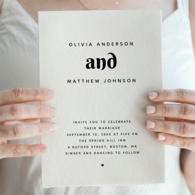 Minimalist Modern Wedding | Simple Elegant Photo Invitation (Creator Uploaded)