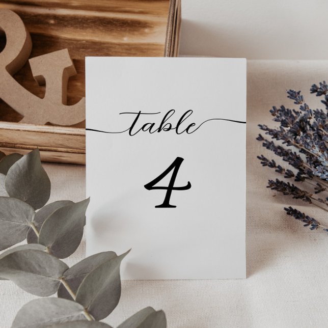 Minimalist Modern Wedding Table Number (Creator Uploaded)