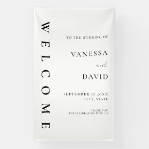 Minimalist Modern Wedding Welcome Banner