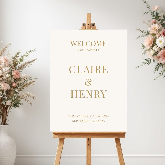 Minimalist Modern Wedding Welcome Sign (Creator Uploaded)