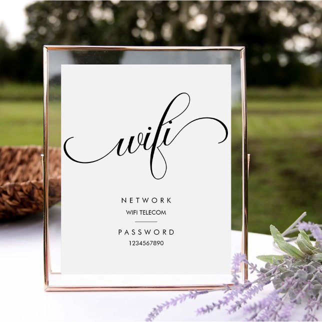 Minimalist Modern WiFi Password Wedding Sign (Creator Uploaded)