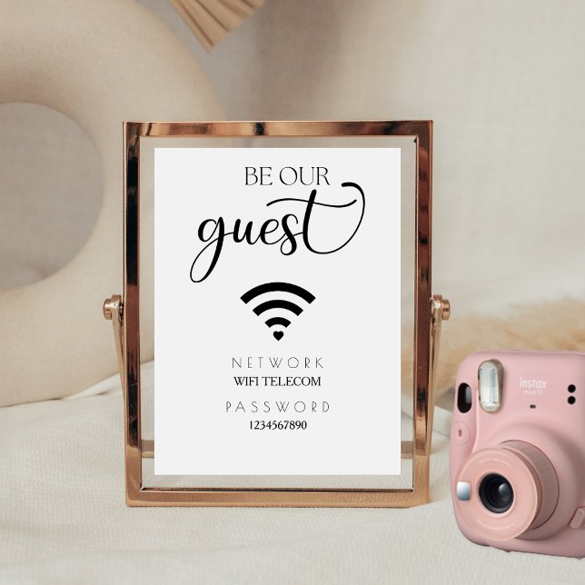 Minimalist Modern WiFi Password Wedding Sign (Creator Uploaded)