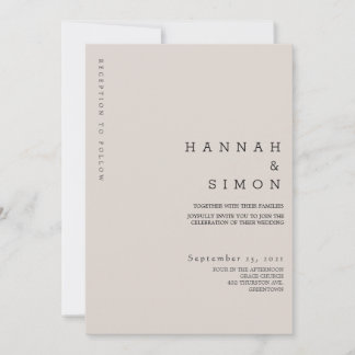 Minimalist Modern Winter Wedding Invitation