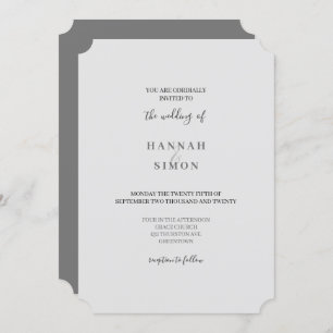 Minimalist Modern Winter Wedding Invitation