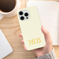 Minimalist Modern Yellow Initial Monogram