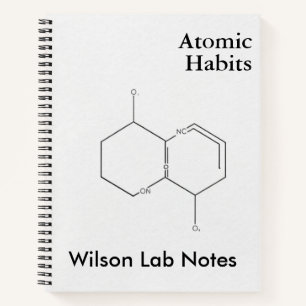 Minimalist Molecular Bond Sophisticated Science Notebook