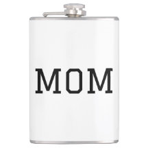 Minimalist "MOM" Black Typography Plain White