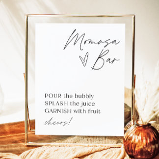 Minimalist Momosa Bar Sign | Modern Mum-osa Bar